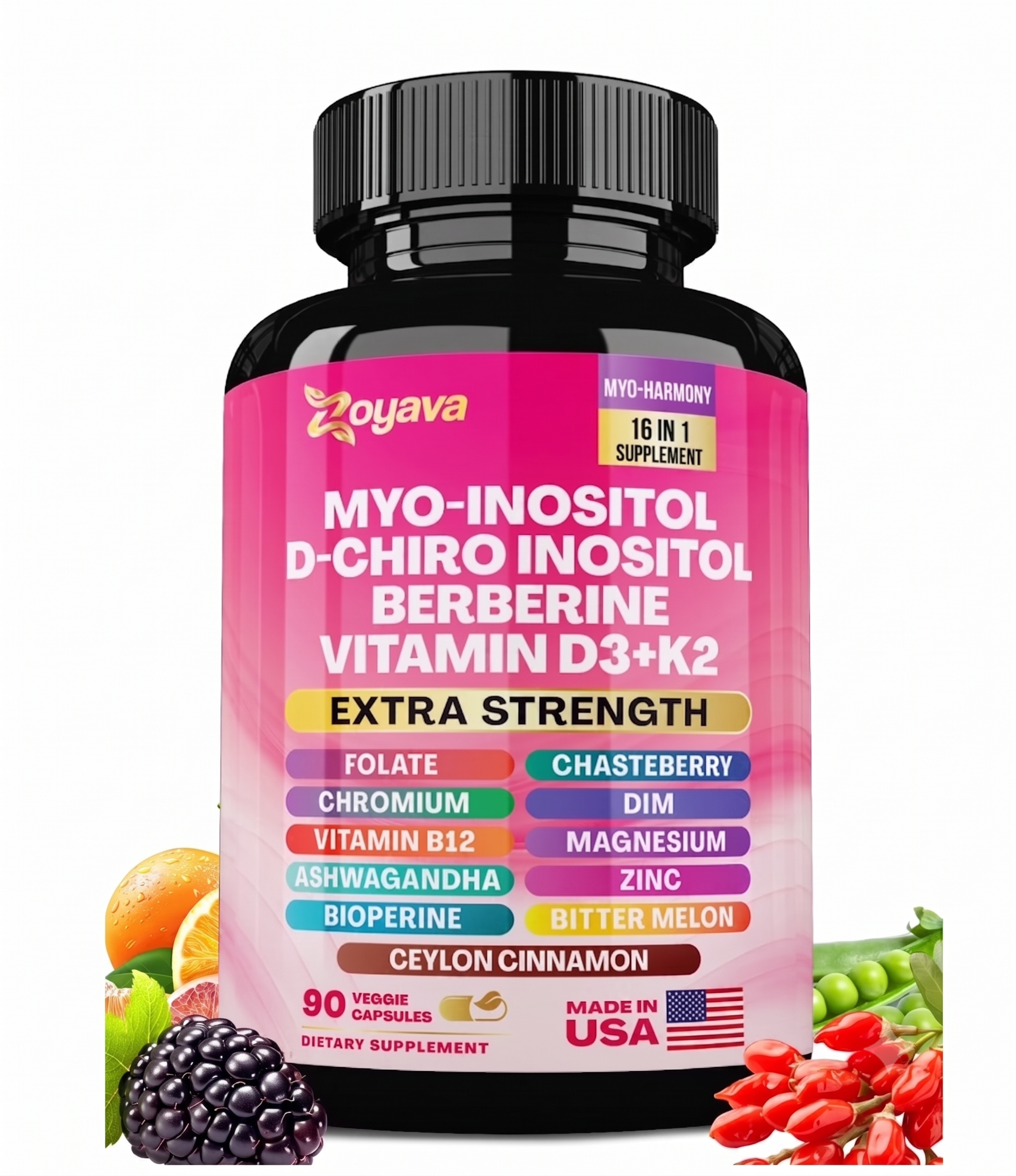 Myo Inositol Supplement 90 Capsules