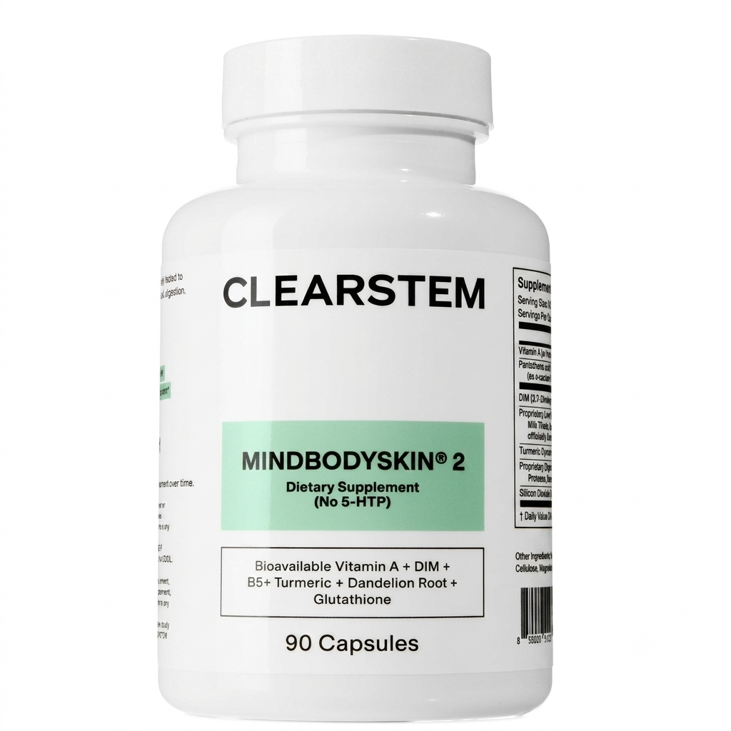 CLEARSTEM MINDBODYSKIN Acne and Stress Vitamin 90 Count