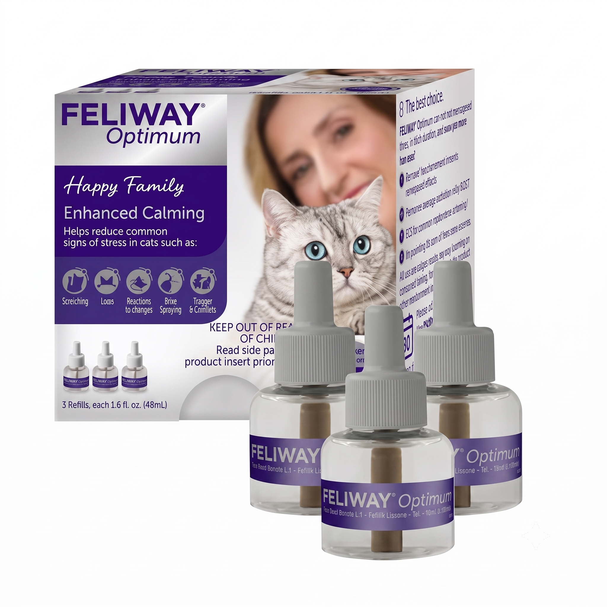 Feliway Optimum 30 Day Refill 3 Value Pack