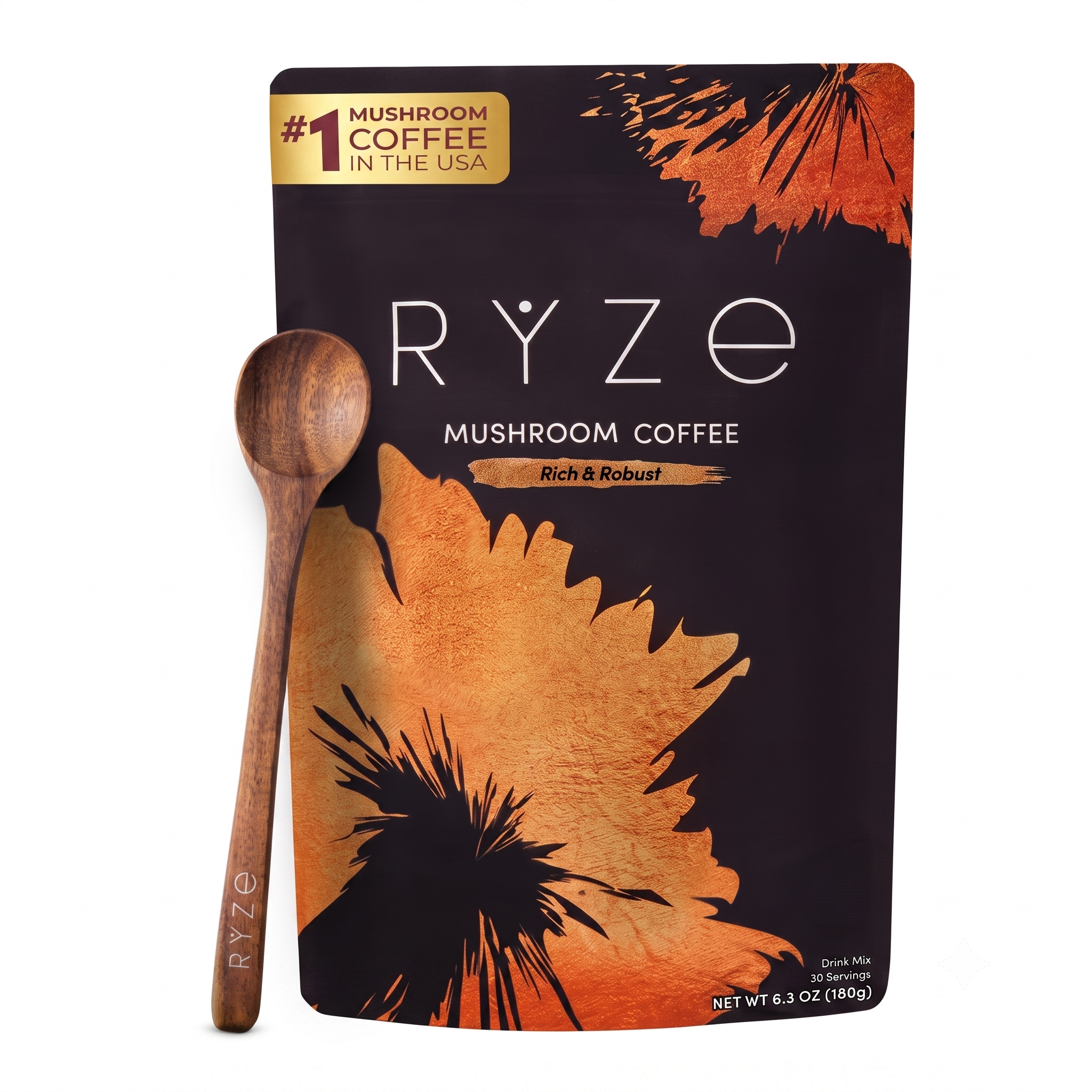 Ryze Mushroom Coffee Brown