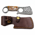 Handmade Damascus Steel Mini Cleaver Knife