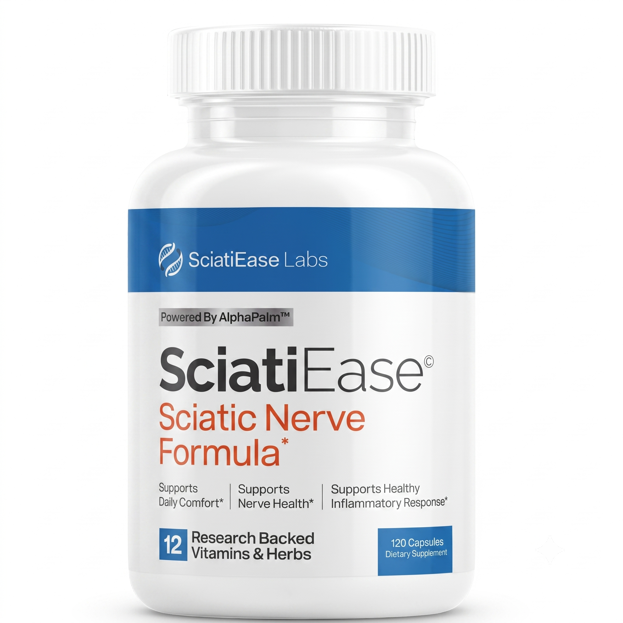 SciatiEase Sciatic Nerve Health Support 120 Capsules
