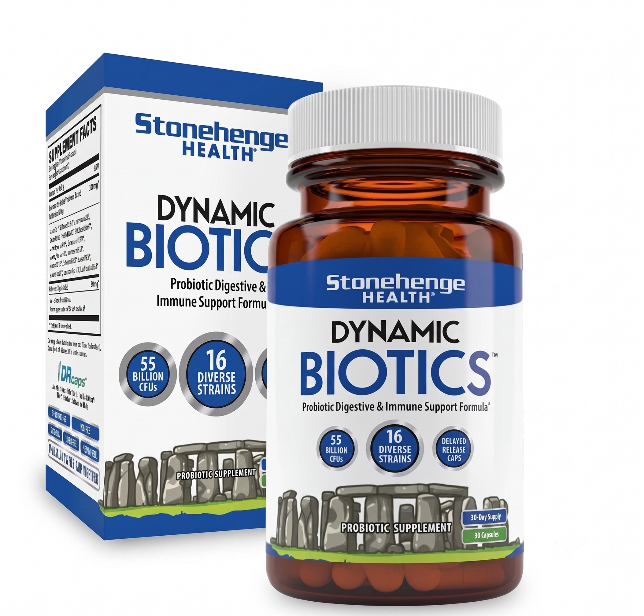 Dynamic BIOTICS Stonehenge Probiotic Immune Digestive Support