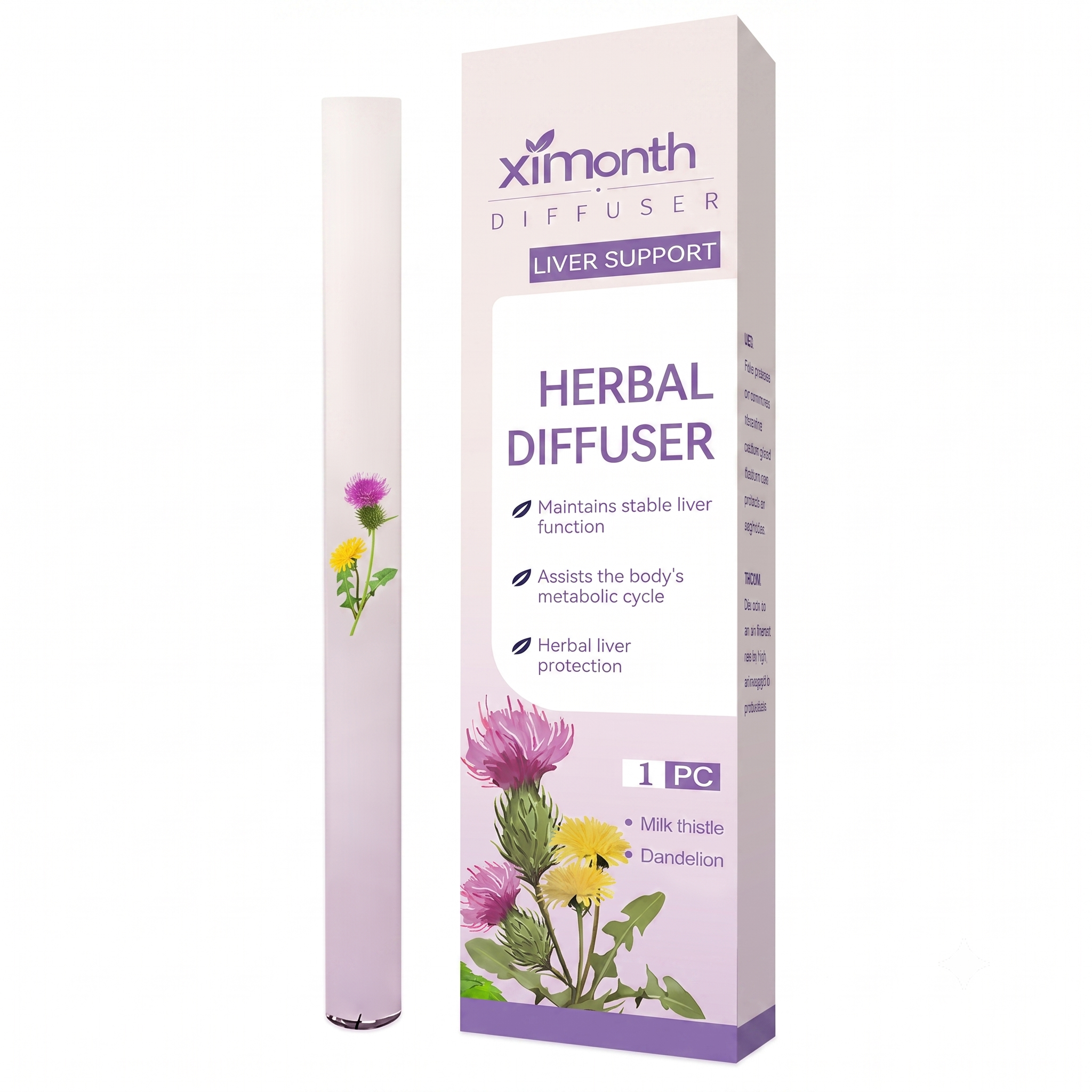 Upgraded Mullein Inhaler Lung Cleansing Purple