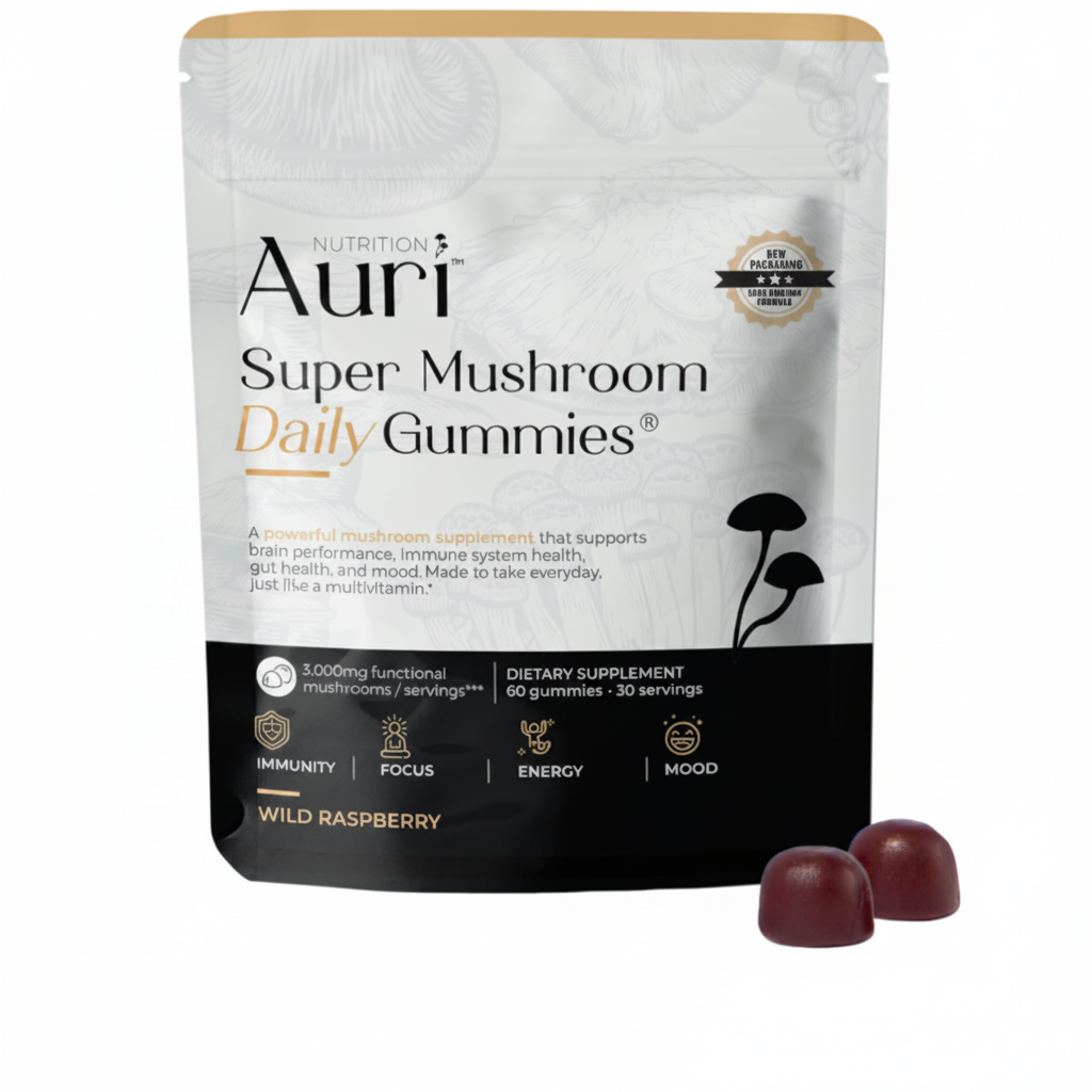 Auri Nutrition Super Mushroom Daily Gummies - Wild Raspberry