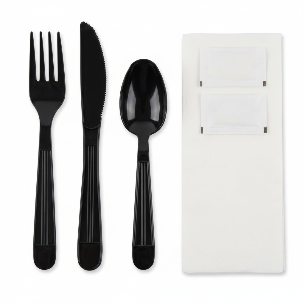 Black Cutlery Kit - 1x1 Format