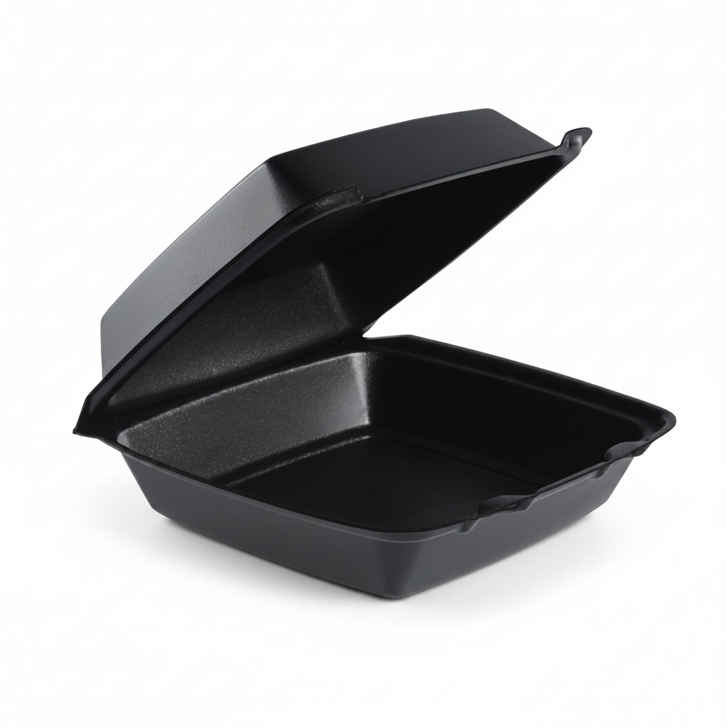 Black Foam Hinged Container - 1x1 Format