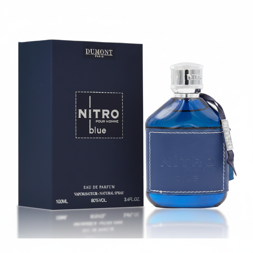 Dumont Paris Nitro Blue Pour Homme EDP - Box and Bottle