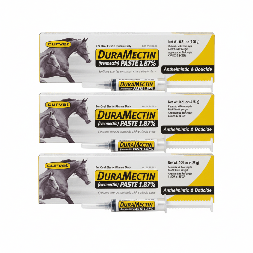 Duramectin Ivermectin for Horses 3-Pack Sealed