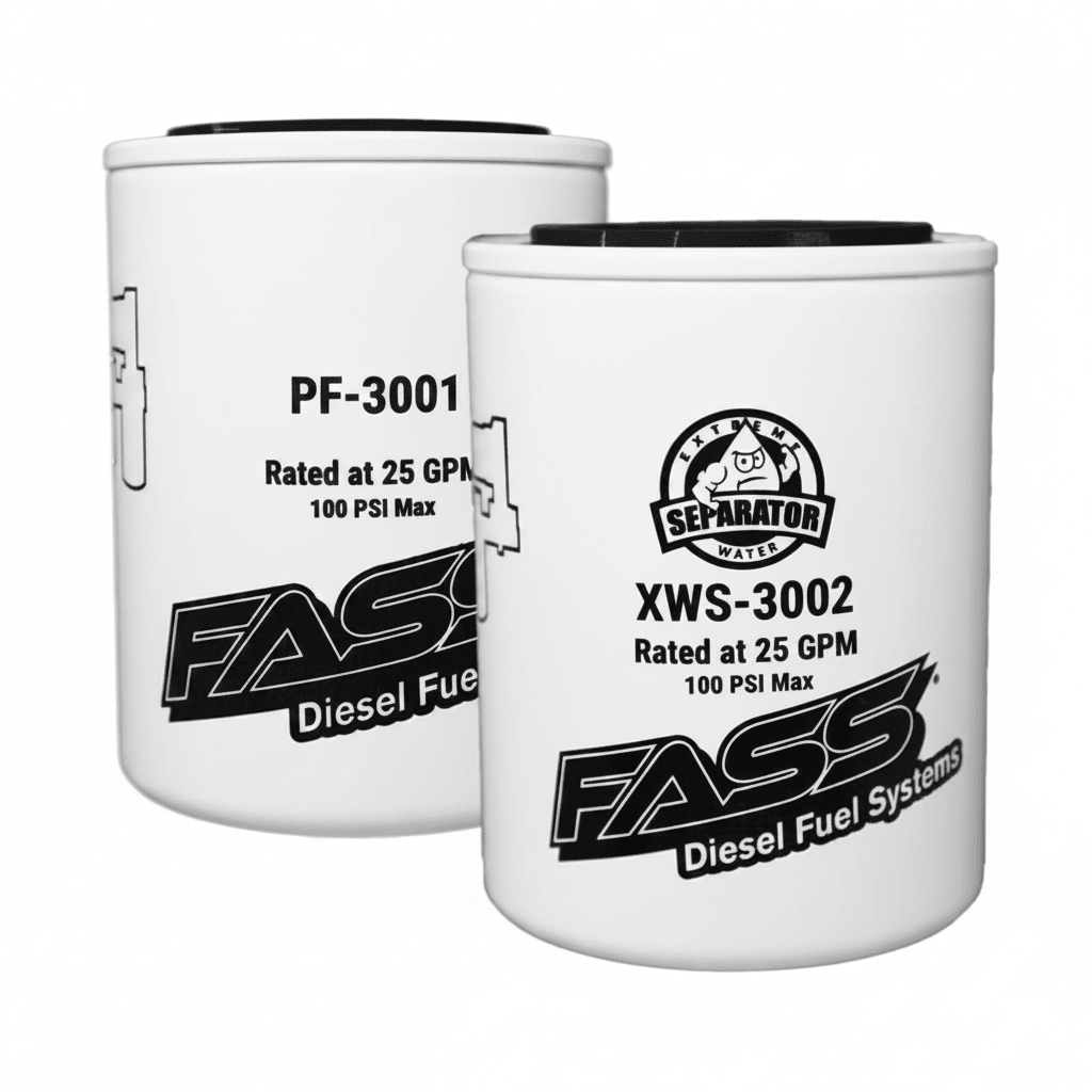 FASS Titanium Series Diesel Fuel Filter XWS-3002 & Particulate Filter PF-3001 Kit