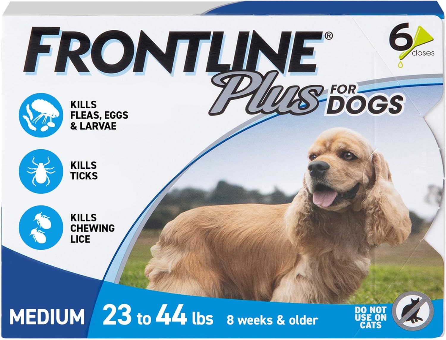 Frontline Plus Medium Dogs 23-44lbs 6 Doses Sealed