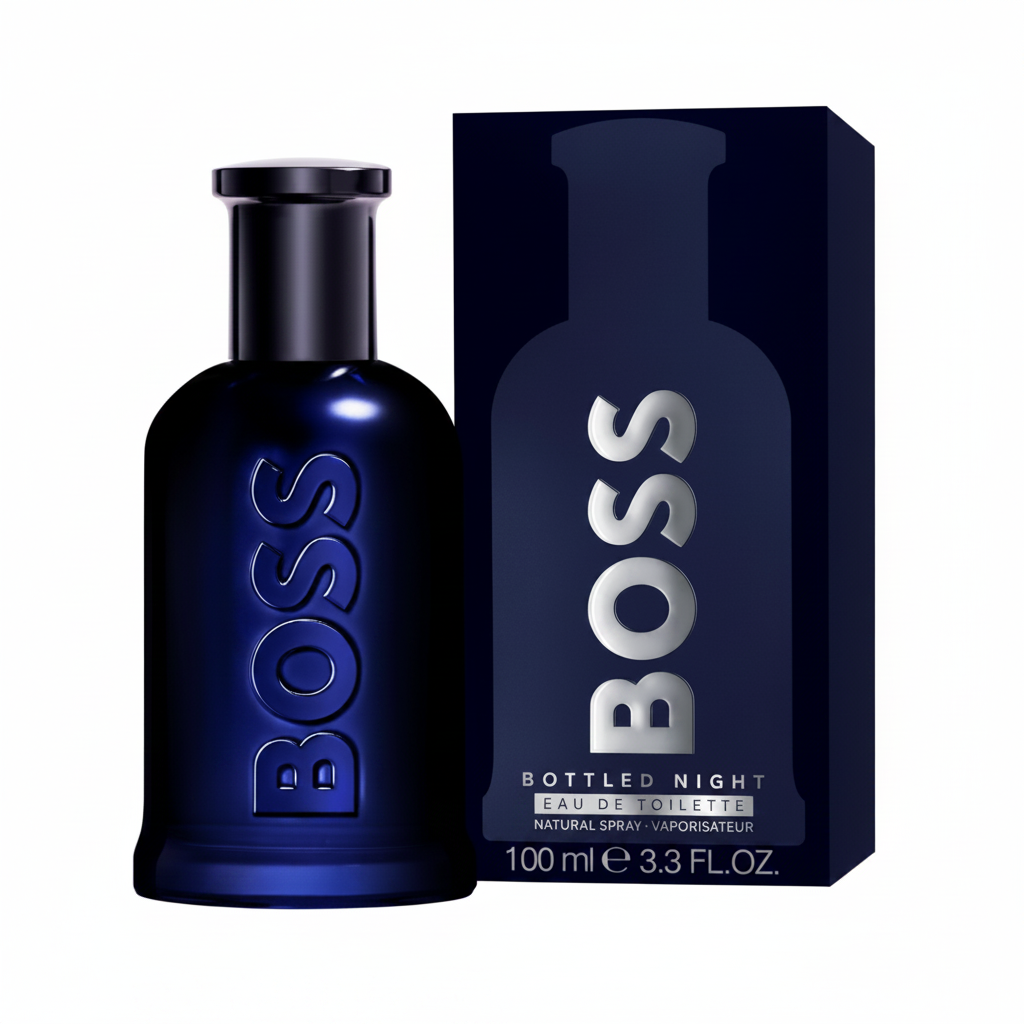 Hugo Boss Bottled Night EDT - Bottle and Box