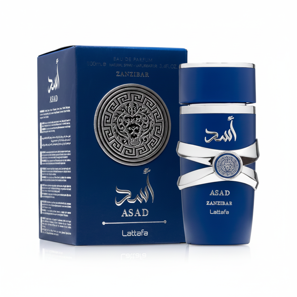Lattafa Asad Zanzibar - Bottle and Box