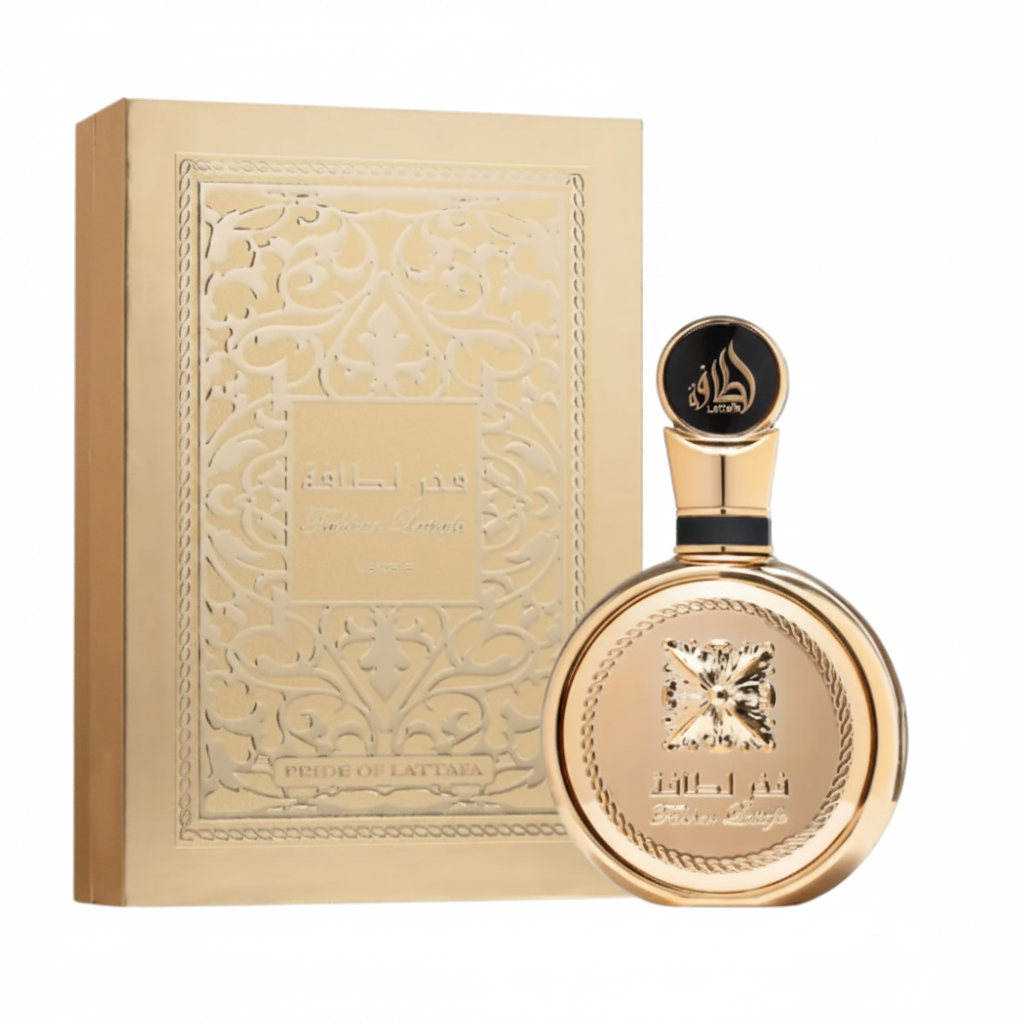 Lattafa Fakhar Gold EDP - Box and Bottle
