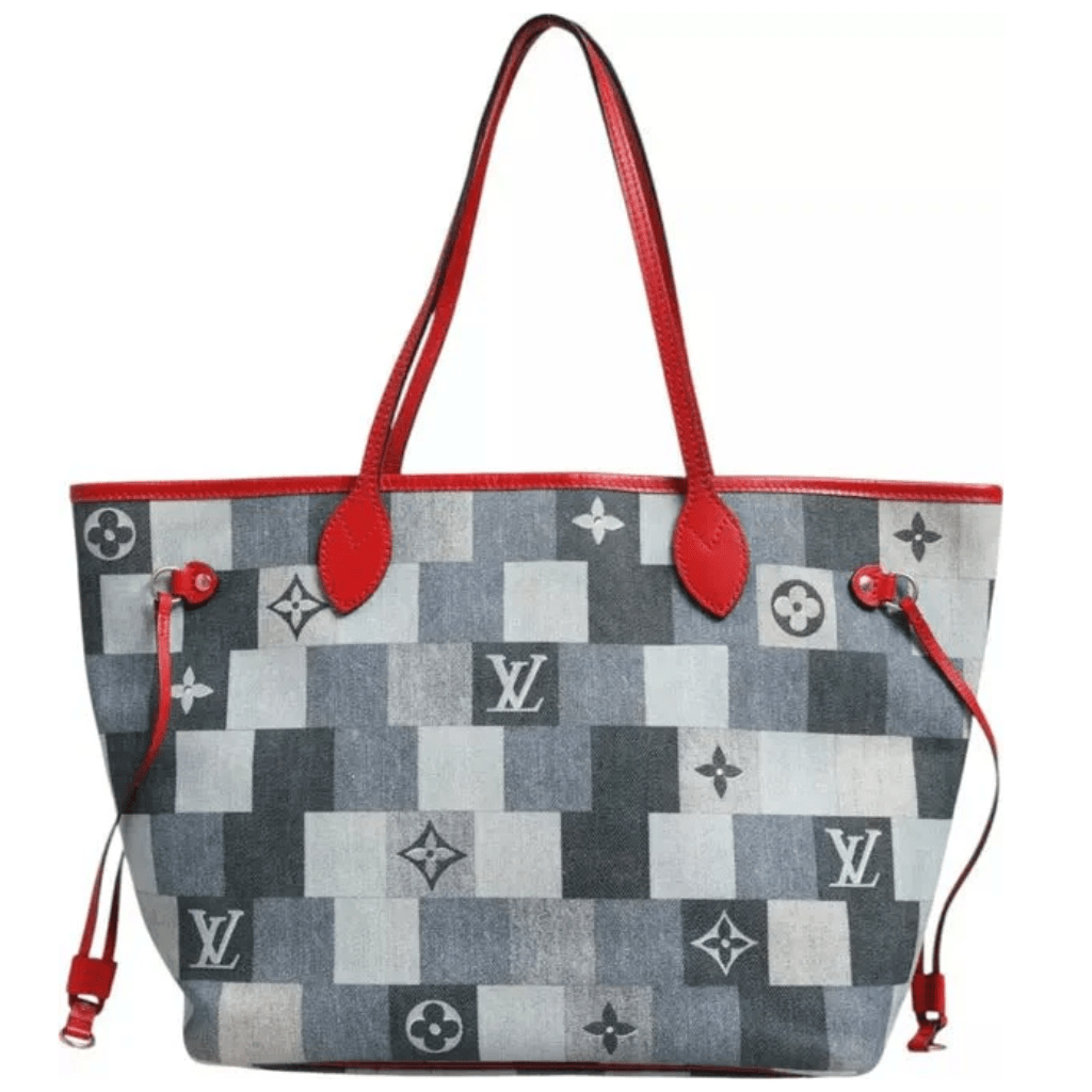LV Neverfull Patchwork Denim Tote Sealed