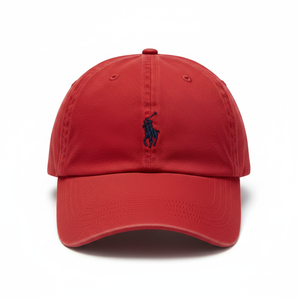 Polo Ralph Lauren Red Cap White Background