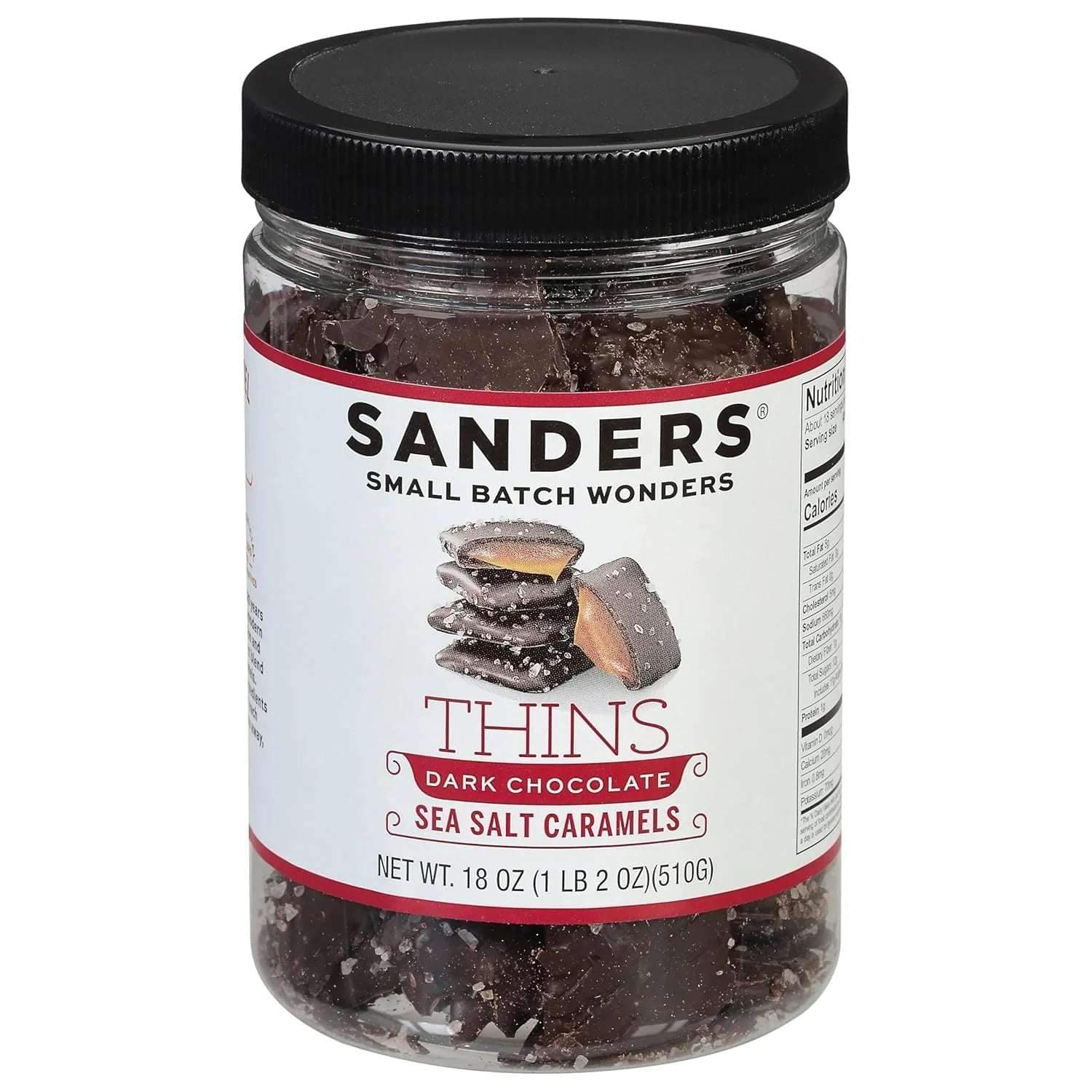 Sanders Dark Chocolate Caramels 18oz Sealed