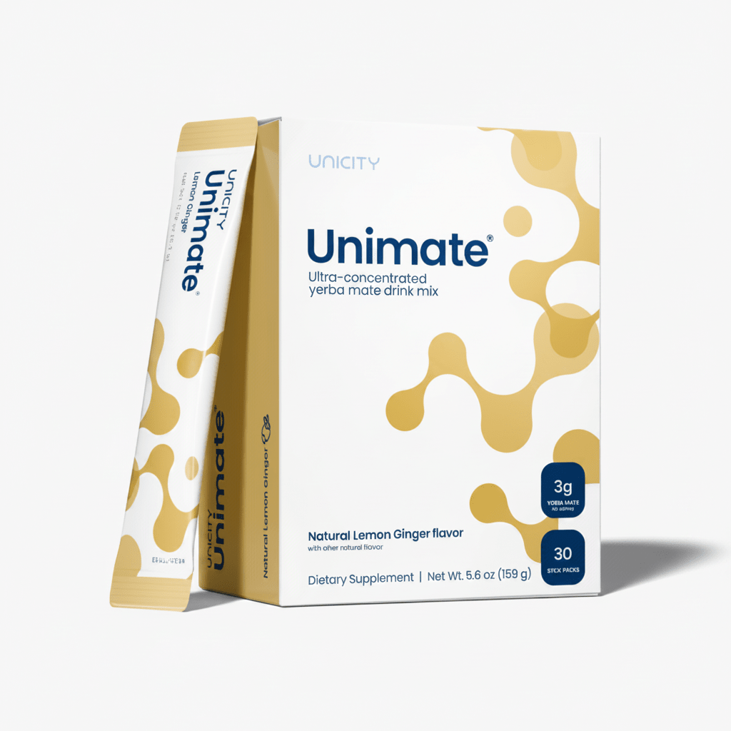 Unicity Unimate Lemon Ginger 30ct Sealed