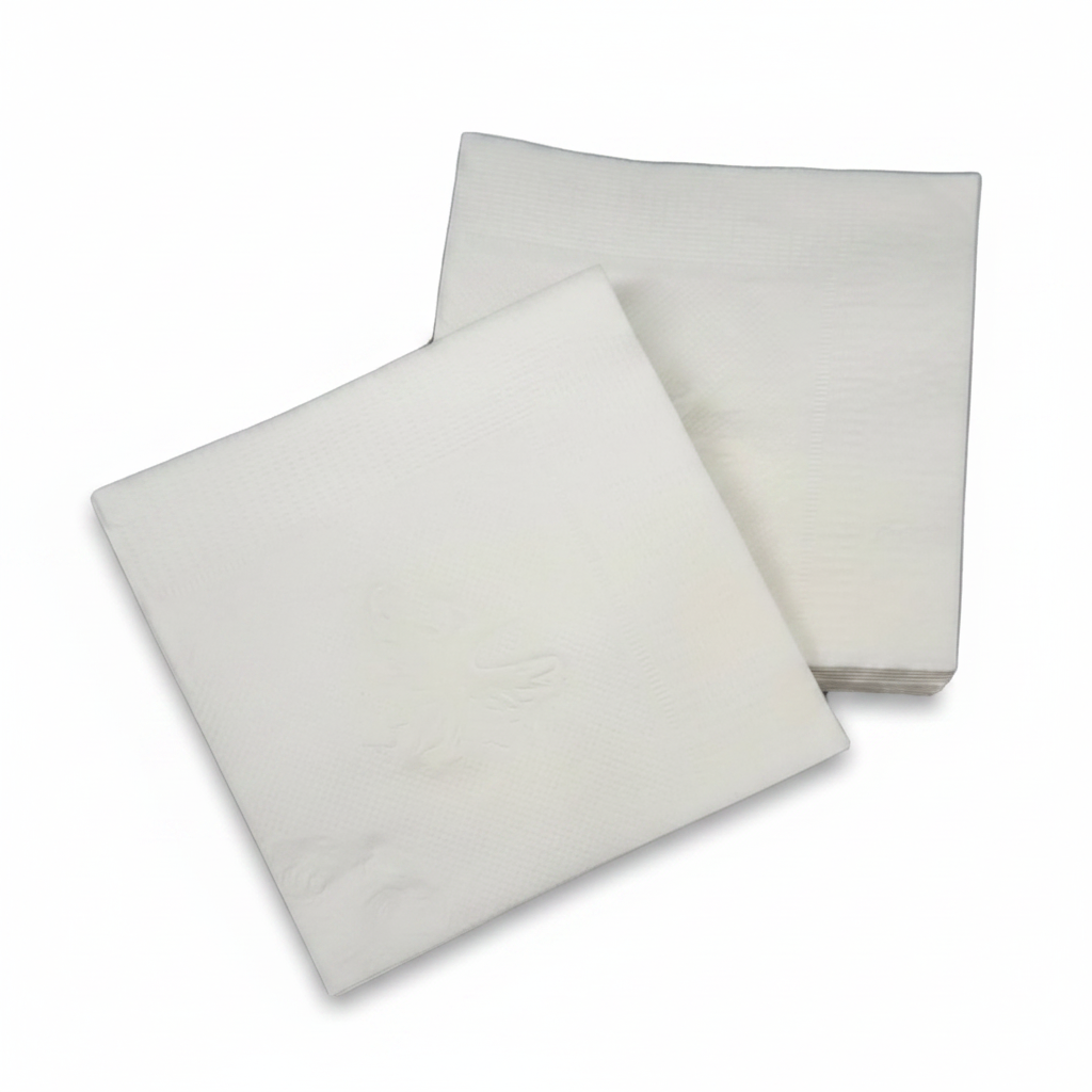 White Beverage Napkins - 1x1 Format